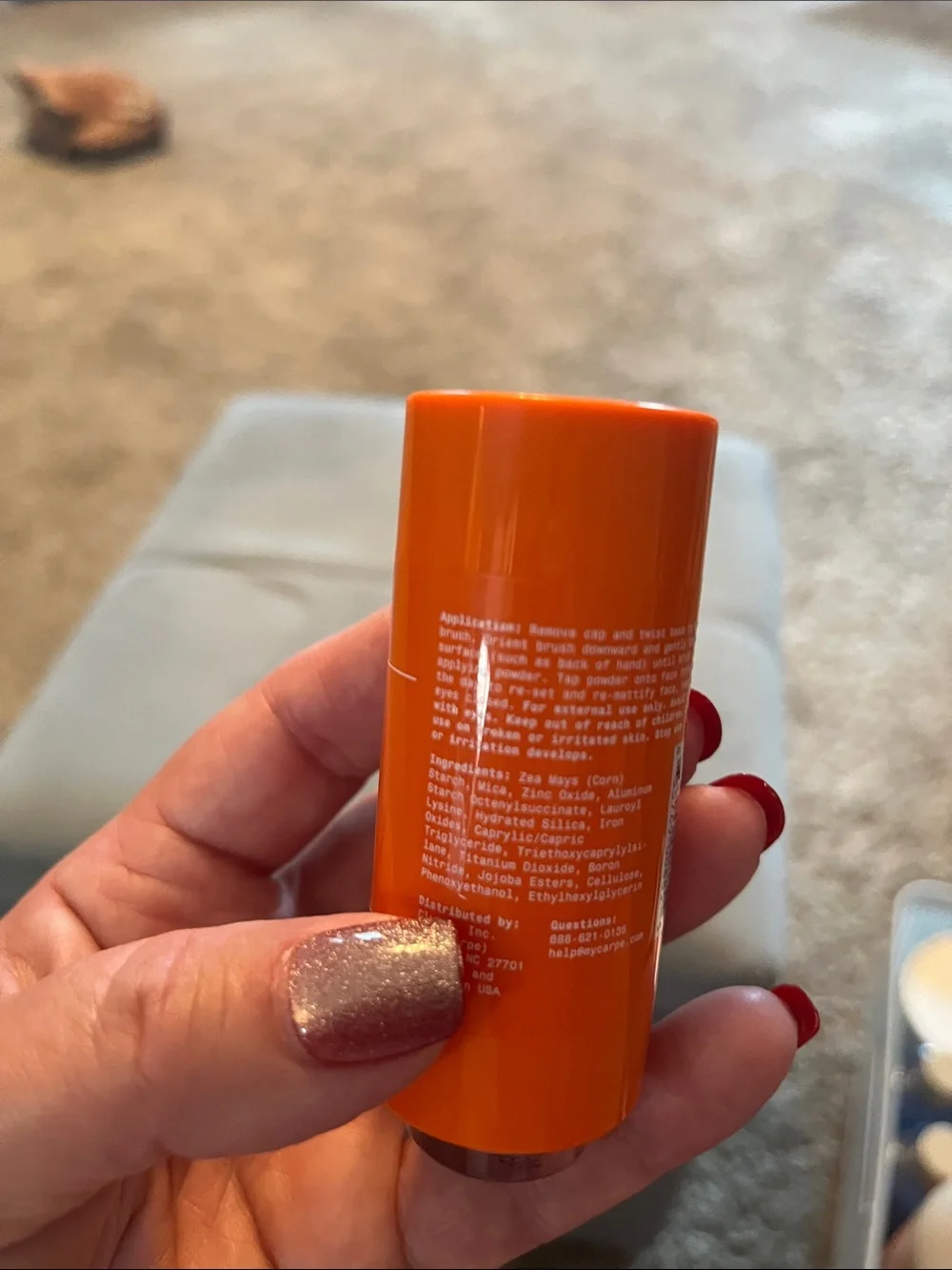 Carpe Tinted Sweat Absorbing Setting Mineral Powder - Orange